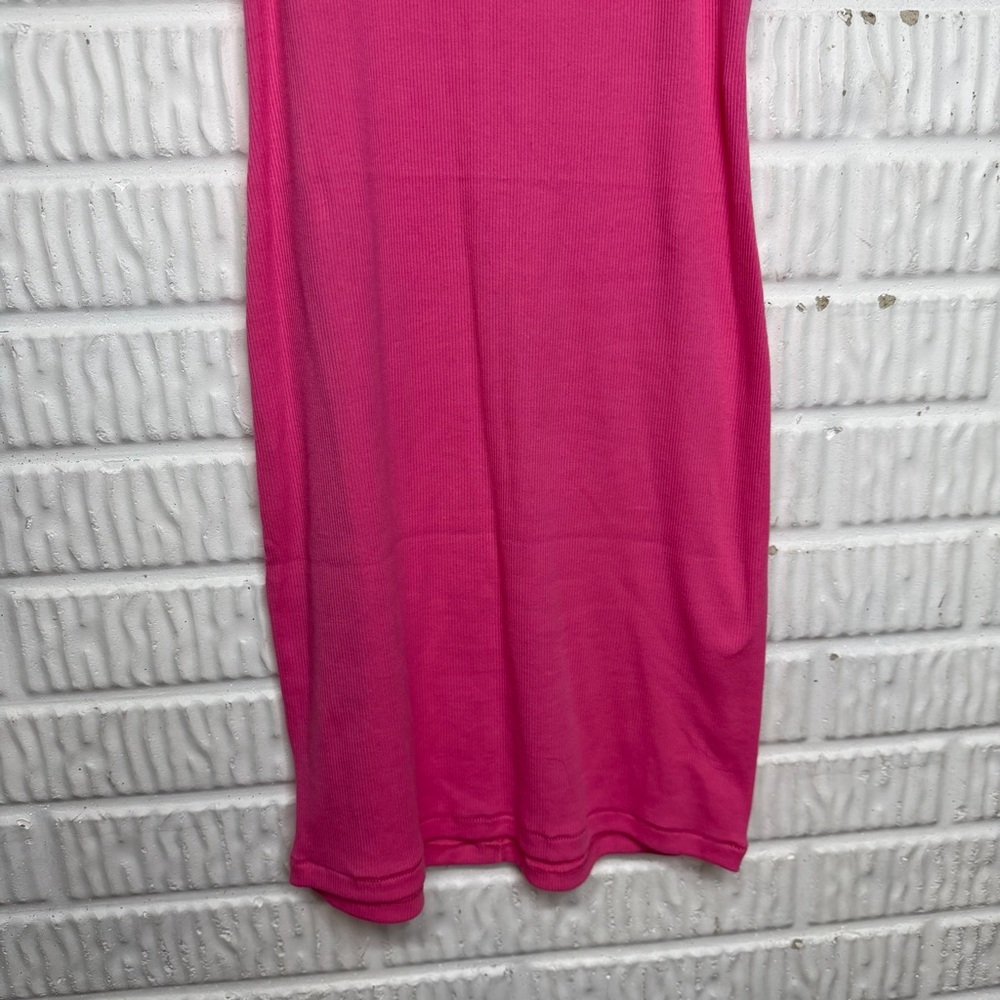 SKIMS Cotton Limited Edition Pink Ribbed Tank Mini Dress – Size M | NWT - Picture 5 of 9